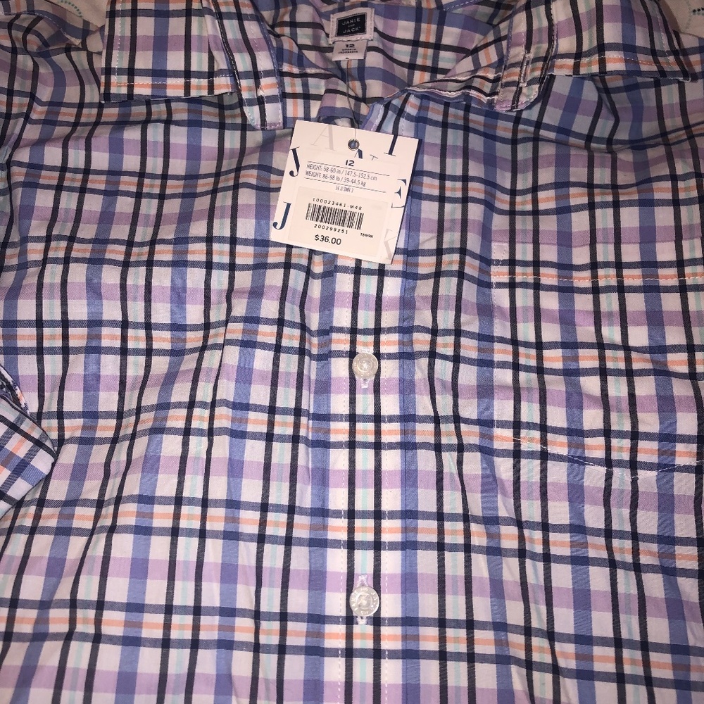 Janie and Jack Boys roll-up sleeve button down